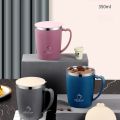 Portable Thermal Water Bottle 350ml Thermos Mug 304 Stainless Steel Coffee Cup with Handle Leak-Proof Vacuum Flask Insulated Cup. 