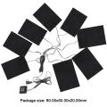 1 Set DIY USB Electric Heated Jacket Heating Pad Thermal Warm Winter Heating Vest Pads For Outdoor Heated Clothing 8/5 Sheets.
