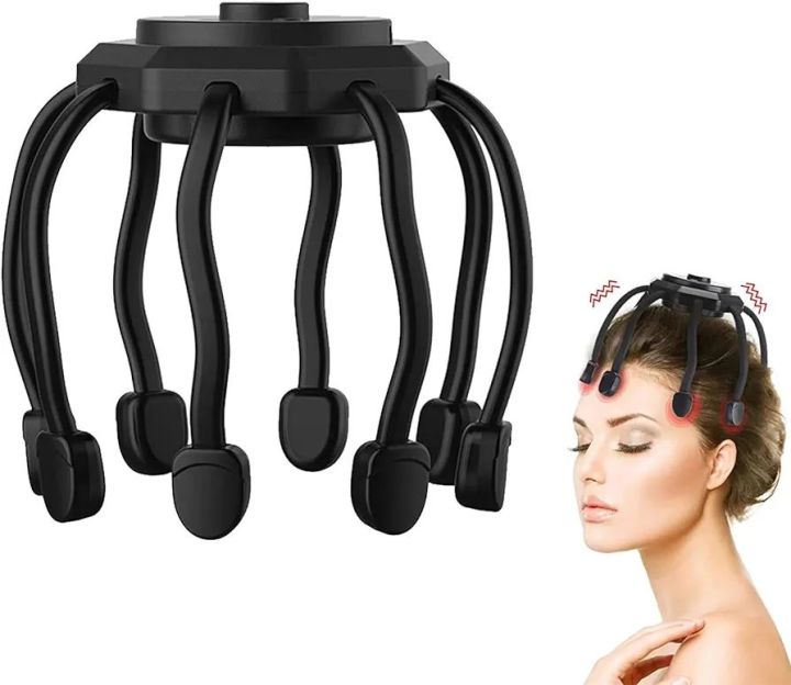 Electric Head Massager, Head Massage Spider, Scalp Massage Brush, 8 Claws Rechargeable Vibration Head Massager, Stress Relief, Relax Claws Scalp Massager for Men and Women