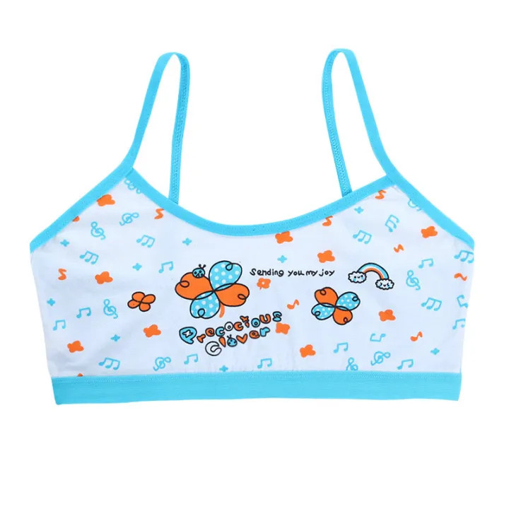 Teenage%20Girls%20Vest%20Bras%20Cartoon%20Panda/Flower%20Print%20Young%20Children%20Purbery%20Student%20Training%20Bras%20Maiden%20Kids%20Underwears%20Tube%20Tops%20-%20Image%203