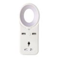 New LED Night Light Smart Remote Control Night Sensor Round Plug in With USB Bedroom Home Night Lamp. 