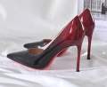 6666code Pointed Toe Pumps Gradient Patent Leather Stilettos High Heels Shoes For Women. 