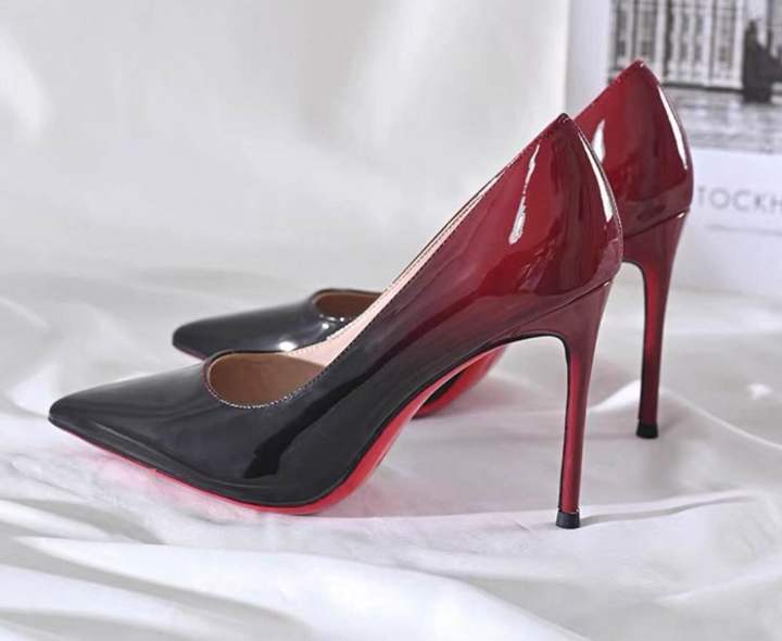 6666code%20Pointed%20Toe%20Pumps%20Gradient%20Patent%20Leather%20Stilettos%20High%20Heels%20Shoes%20For%20Women%20-%20Image%202