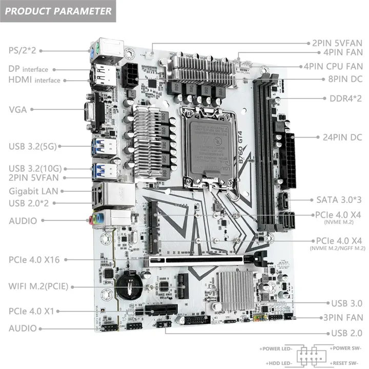 MACHINIST%20B760%20GT4%20DDR4%20Motherboard%20LGA%201700%20Support%20Intel%20Core%20I3/i5/i7/i9%2012th%2013th%20Processor%20CPU%20Dual%20Channel%20Memory%20-%20Image%202
