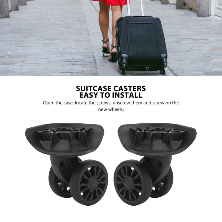 Suitcase Caster 2pcs Replacement Luggage Wheel for Repairing Easy To Install Suitcase Caster for Repairing