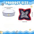 2Pcs Yacht Captain Hat Sailor Ship Cap Scarf Sailor Hat Boat Costume for Men Women Captains Dressing up Party (2pCS Set).
