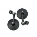 1 Pair  Rear Mirror CNC Bar End Side Mirror Motorbike Scooter Rearview Handle Bar Mirrors Universal Round Handlebar Mirror. 