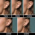 5 Pairs Classic 3mm Wide Stainless Steel Black Color Huggie Hoop Earrings Set for Men Women Hypoallergenic Minimalist Jewelry. 