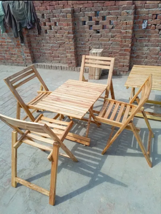 Wooden%20folding%20Chairs%20and%20Table%20Folding%20Set%204%20Chairs%20and%201%20Table%20For%20Garden%20And%20Outdoor%20Dinning%20-%20Image%204