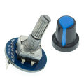 Rotary Encoder Module for Arduino Brick Sensor Development Round Audio Rotating Potentiometer Knob Cap EC11. 