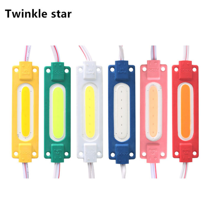 12V COB LED Modules Advertising Luminous Characters Backlight Modules IP65 Waterproof White Red Blue Green Yellow Pink 10pcs