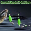 TAKBAS 5Packs Reverse Off-Bottom Double Hook Rig Set: Ideal for European Carp Fishing, Bypass Weeds, Stones & Silt.