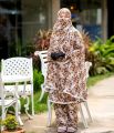Ladies free size long khimar and plazzo set for regular use. 