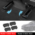 4pcs Rear Seat Rail Cover Protector For Tesla Model 3 Y Juniper 2025 Accessories Backseat Child Anti-kick Pad Protection Cover. 
