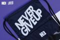 Mini Mall X H3 never give up brand clothing drawstring backpack shoe bag. 
