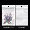 100pcs White Dustproof Sealing Sachet Bag,Phone Case Accessories Jewelry Packing,1 Side Transparent Ziplock Bags.