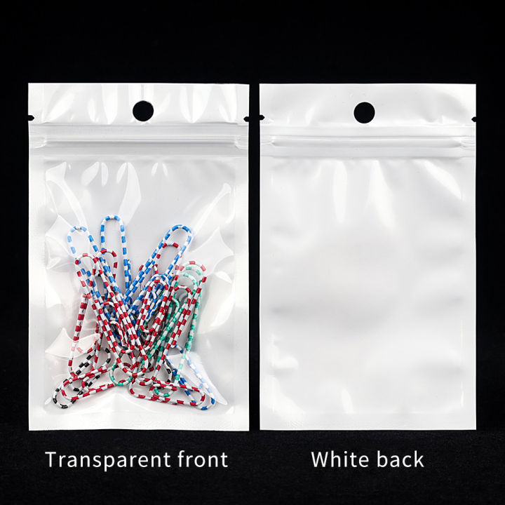 100pcs%20White%20Dustproof%20Sealing%20Sachet%20Bag,Phone%20Case%20Accessories%20Jewelry%20Packing,1%20Side%20Transparent%20Ziplock%20Bags%20-%20Image%203