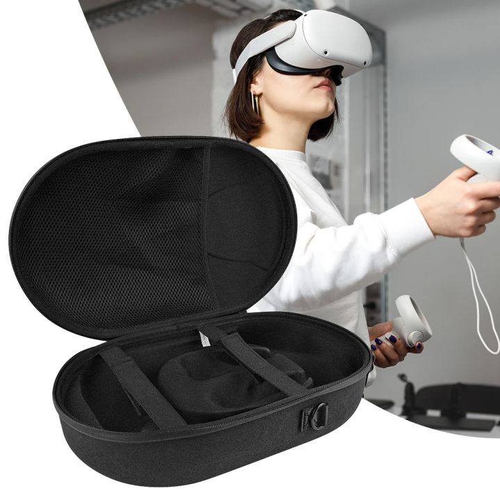 EVA%20Portable%20Storage%20Bag%20Waterproof%20Crossbody%20Bag%20Adjustable%20Shoulder%20Strap%20Shockproof%20Anti-Scratch%20for%20Meta%20Quest%203%20VR%20Headset%20-%20Image%202