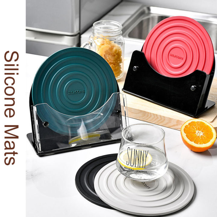 Trivet%20Mats%20Silicone%20Pot%20Holders%20Multi-Use%20Coasters%20Insulated%20Round%20Kitchen%20Mats%20Flexible%20Table%20Mat%20or%20Hot%20pots%20and%20pans%20Hot%20Dis%20-%20Image%202