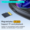 RGB Bluetooth 5.4 Audio Transmitter Receiver LED Display Hifi Music Wireless Adapter With Mic 3.5MM AUX TF Card Play For TV Car. 