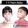 Baby Face Mask 1-12 Years 3D Cartoon Printed Tissue Fabric Washable and Reusable Baby Face Mask. 