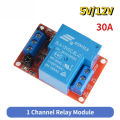 1PCS 5V 12V 30A Relay Module High/low Level Trigger Large Currents 1 Way Relay Modules with Optocoupler Isolation for Arduino. 