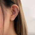 [Genuine silver certified] suwann.na.shop [price per pair] real silver earrings, diamond hoop earrings. 