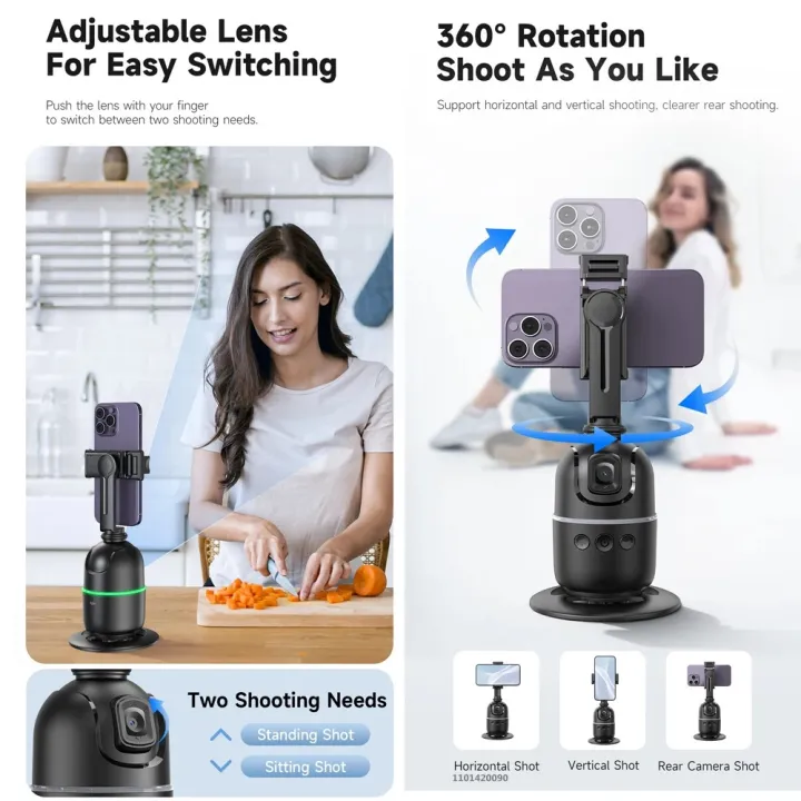 Selfieshow%20P03%20Gimbal%20Stabilizer%20360%20Rotation%20Follow%20Focus%20Auto%20Face%20Tracking%20Tripod%20Desktop%20Cell%20Phone%20Holder%20for%20Live/Photo%20-%20Image%205
