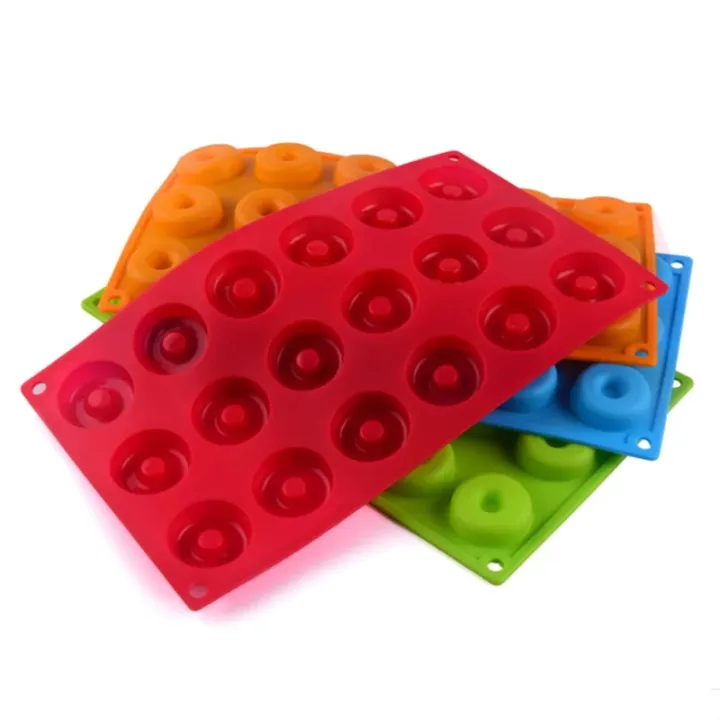 Hanxiao 6-Cavity Silicone Donut Baking Pan Non-Stick Mold Dishwasher Decoration