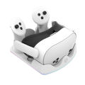 Charging Dock for Meta Quest 3S VR Headest Fast Charging Station with RGB Light Charging Stand for Meta Quest 3S/Quest 3/Quest 2.