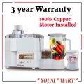 Premium Quality 4 in 1 Juicer Blender Grinder Chopper Machine ( Milkshake Jug + Grinder + Chopper ) - Standard Quality 750 Watts ( 7025 Copper Winding ) Motor Installed With 3 year Warranty. 