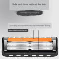 Manual Five-blade Razor Professional Progide Shaving Razor For Men Smoth Close Clean Save Adjustable Reusable Heavy Duty Wet Shaving Manual Shaver Personal Washing Cleaning Care - Germany China Imported. 
