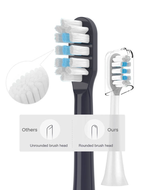 4PCS%20Replacement%20Brush%20Heads%20For%20%20Mijia%20T301%20T302%20T501%20T501C%20Sonic%20Electric%20Toothbrush%20Head%20Soft%20Bristle%20-%20Image%203