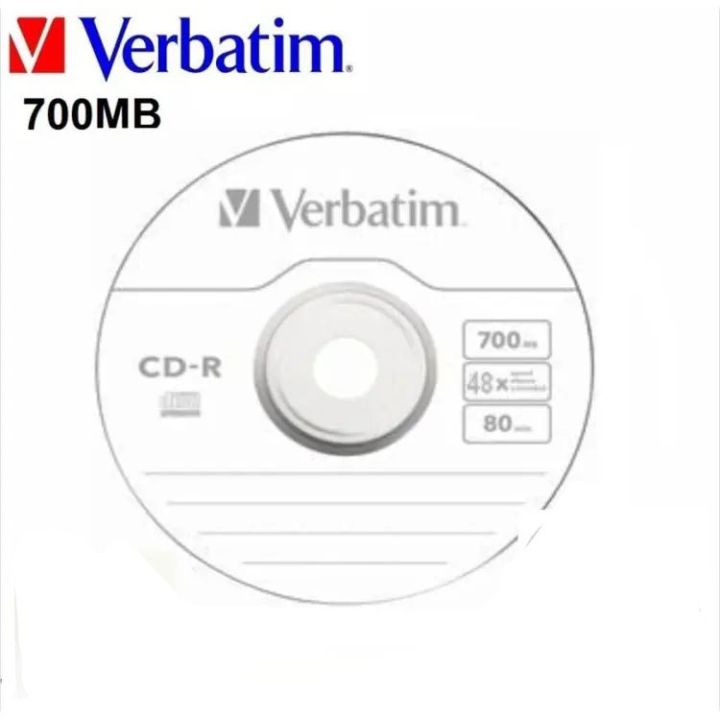 Verbatim CD-R 700MB Speed 52x, 80 min with Casing. | Daraz.pk