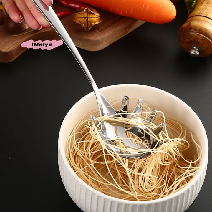 Pangsala Multifunctional Stainless Steel Noodle Spoon Food Strainer Spaghetti ...