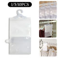 1-10PCS Reusable Moisture Absorber Bags Empty Bag With Hook Hanging Dehumidifier Bags For Room Wardrobe, Bathroom, Basement.
