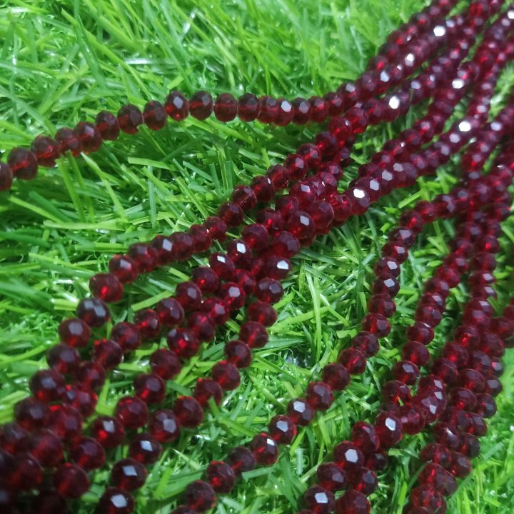 4mm Glass Crystal beads, Maroon beads, jewellery making accessories, jewellery beads