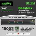 BLUK'S BX-184 BassMax SoundBar Bluetooth Wireless Speaker 20W - Bold Sound Sleek Design With RGB Lighting - 1 Year Warranty. 