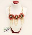 Artificial flowers Jewellery set. 