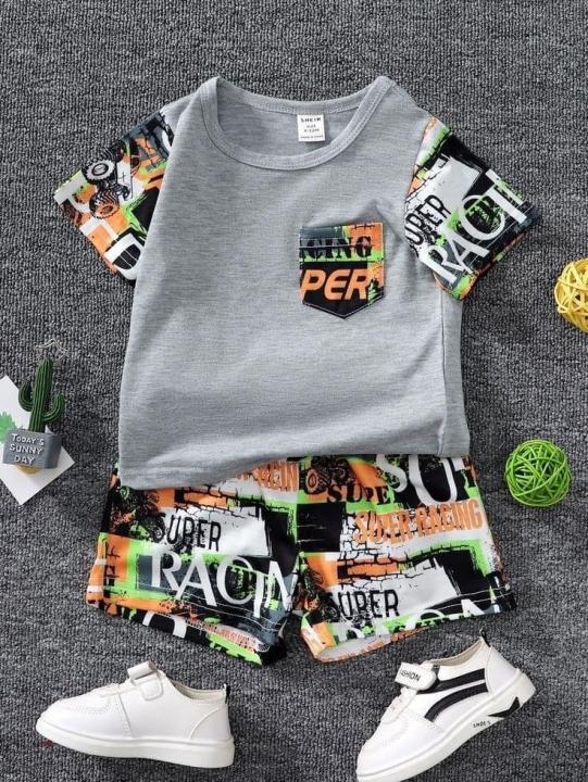 Set 2 Pezzi Per Bambina – T-shirt E Pantaloncini Mimetici – 100% Cotone – A2Z 4 Kids® – Nero