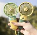 Portable Handheld Rechargeable Mini Fan Long Battery Life USB Electric Fan for Home Use Plastic Material from Mainland China. 