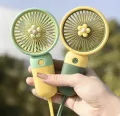Portable Handheld Rechargeable Mini Fan Long Battery Life USB Electric Fan for Home Use Plastic Material from Mainland China. 