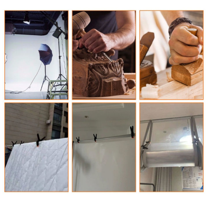 10%20Pack%20PVC%20Spring%20Clamps%20Heavy%20Duty%20Grip%20Clips%20for%20Woodworking%20Photography%20Crafts%20Backdrop%20Stands%20&%20Home%20Improvement%202%20inches%20-%20Image%207
