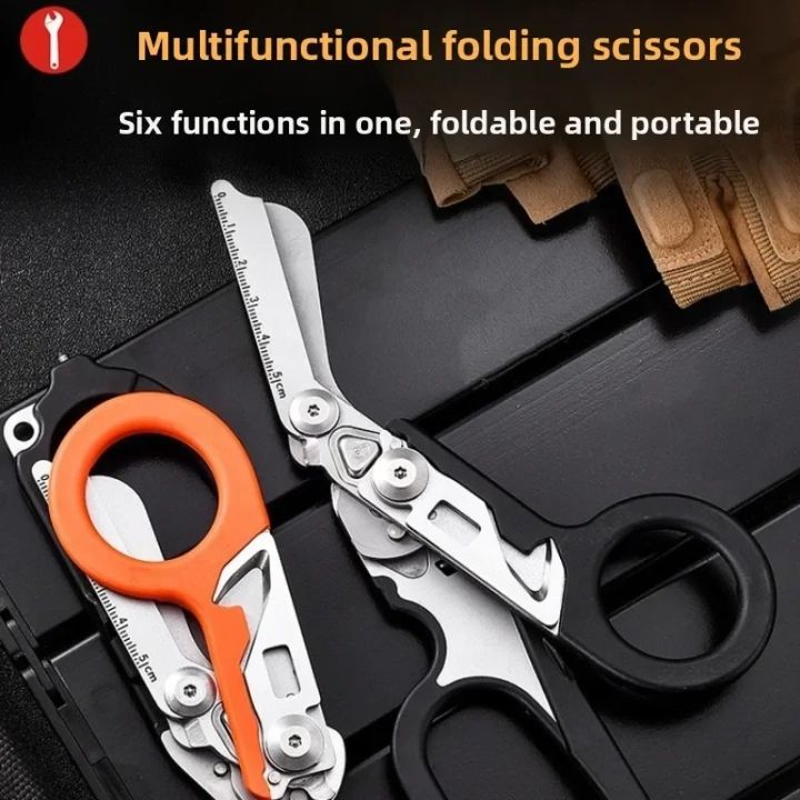 Portable first aid outdoor equipment medical tool foldable scissors ...