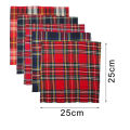 Teramila 25x25cm5-6PC/Lot Polyester-Cotton Plaid Patchwork Printed Cloth Sewing Quilting Fabric Needlework DIY Handmade Material.