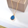 Cheap Fancy Newest blue Crystal Water Drop Necklace Pendant.