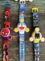 Cartoon Character watches , Fidget spinner with light watches for children , silicon belt for boys and girls. 