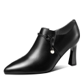 Botas Femininas Women Fashion High Quality Brown Stiletto Heel Ankle Boots Lady Casual Black Patent Leather Autumn Shoes A100. 