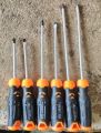 6pcs Screw driver Set 4"+6"+8" soft grip  orange/Black. 
