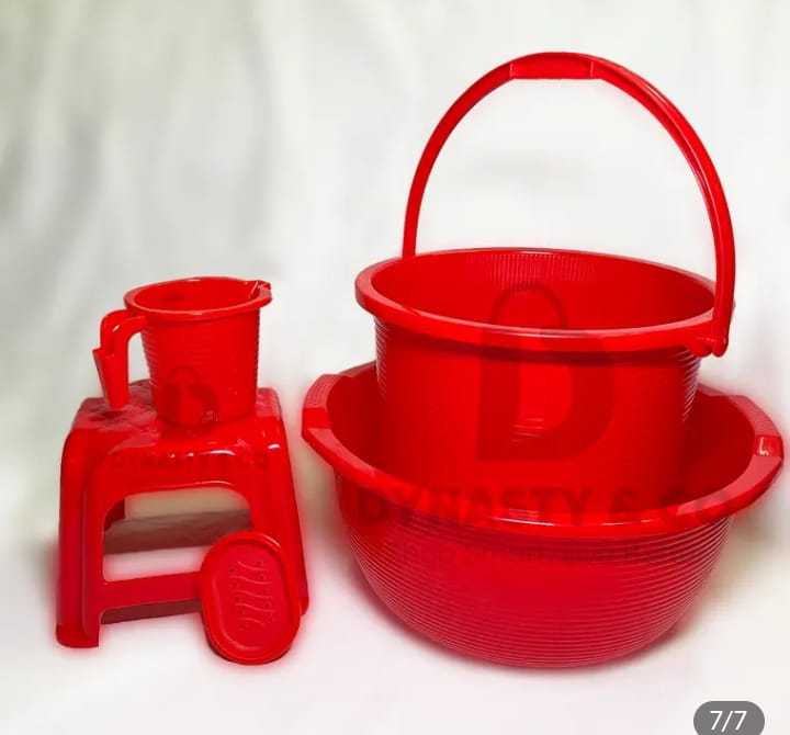 Bathroom set 5pcs ,Tub ,Bucket,stool,mug ,soap dish